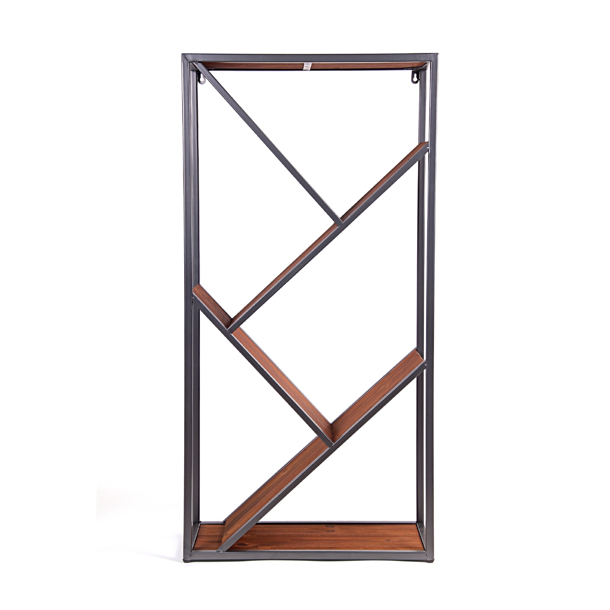 Zickzack-Regal, braun, L 24 cm, B 49 cm, H 100 cm von fischer's lagerhaus