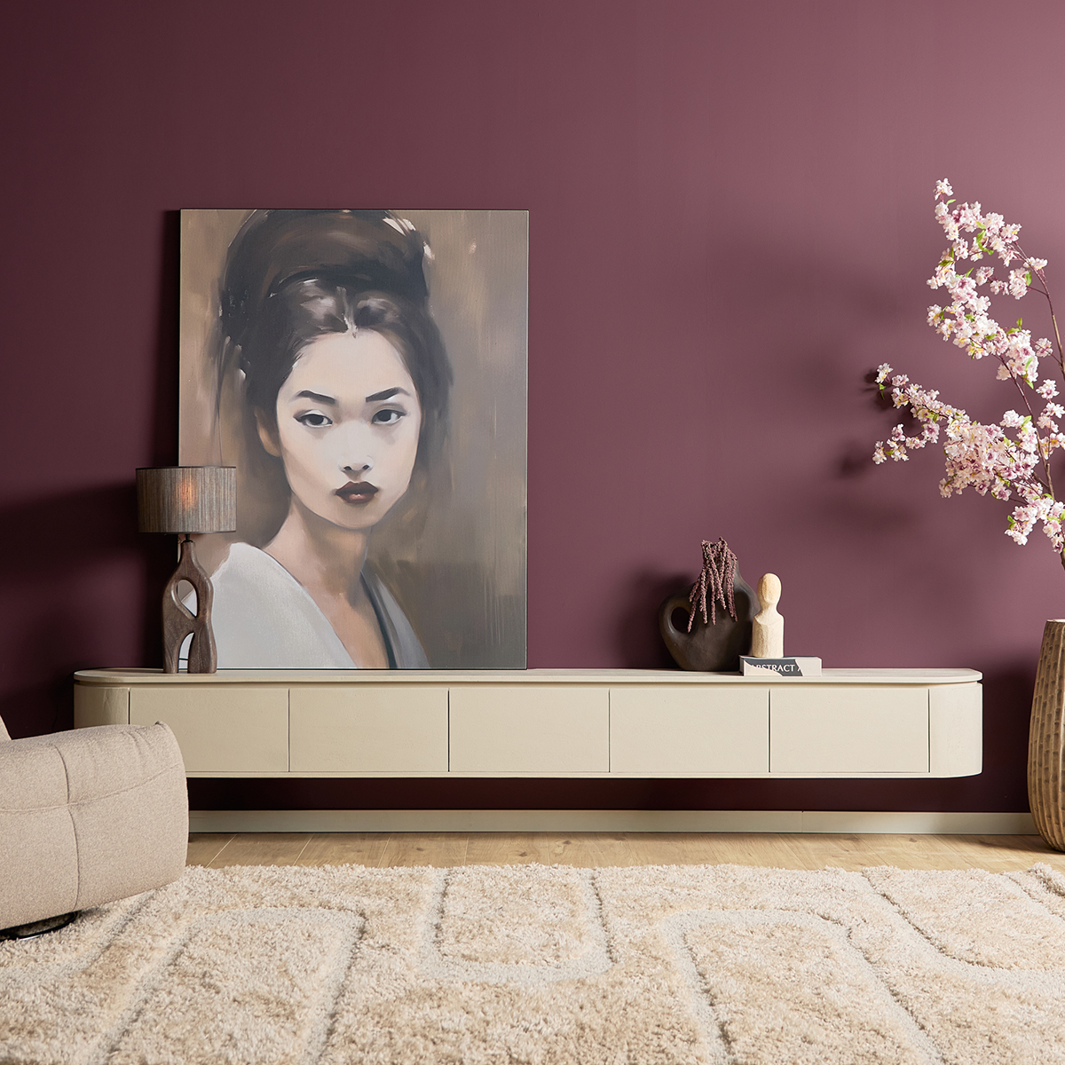 Tv meubel Houdini Witzand 280 cm