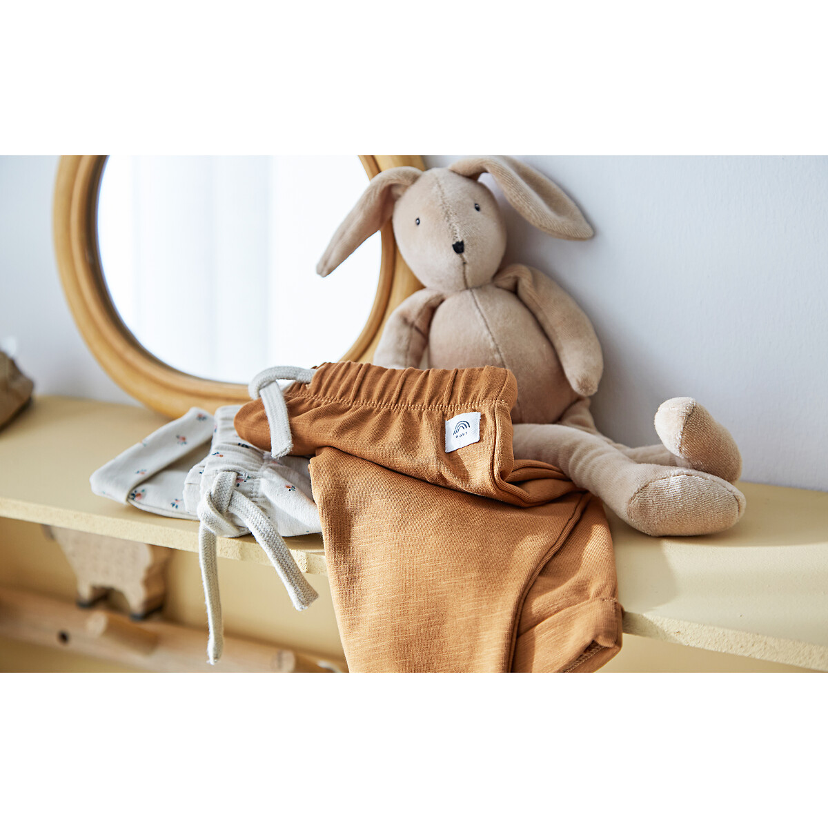 COLEÇÃO LA REDOUTE<br>Conjunto de 2 calças harém em tecido moleton slub
