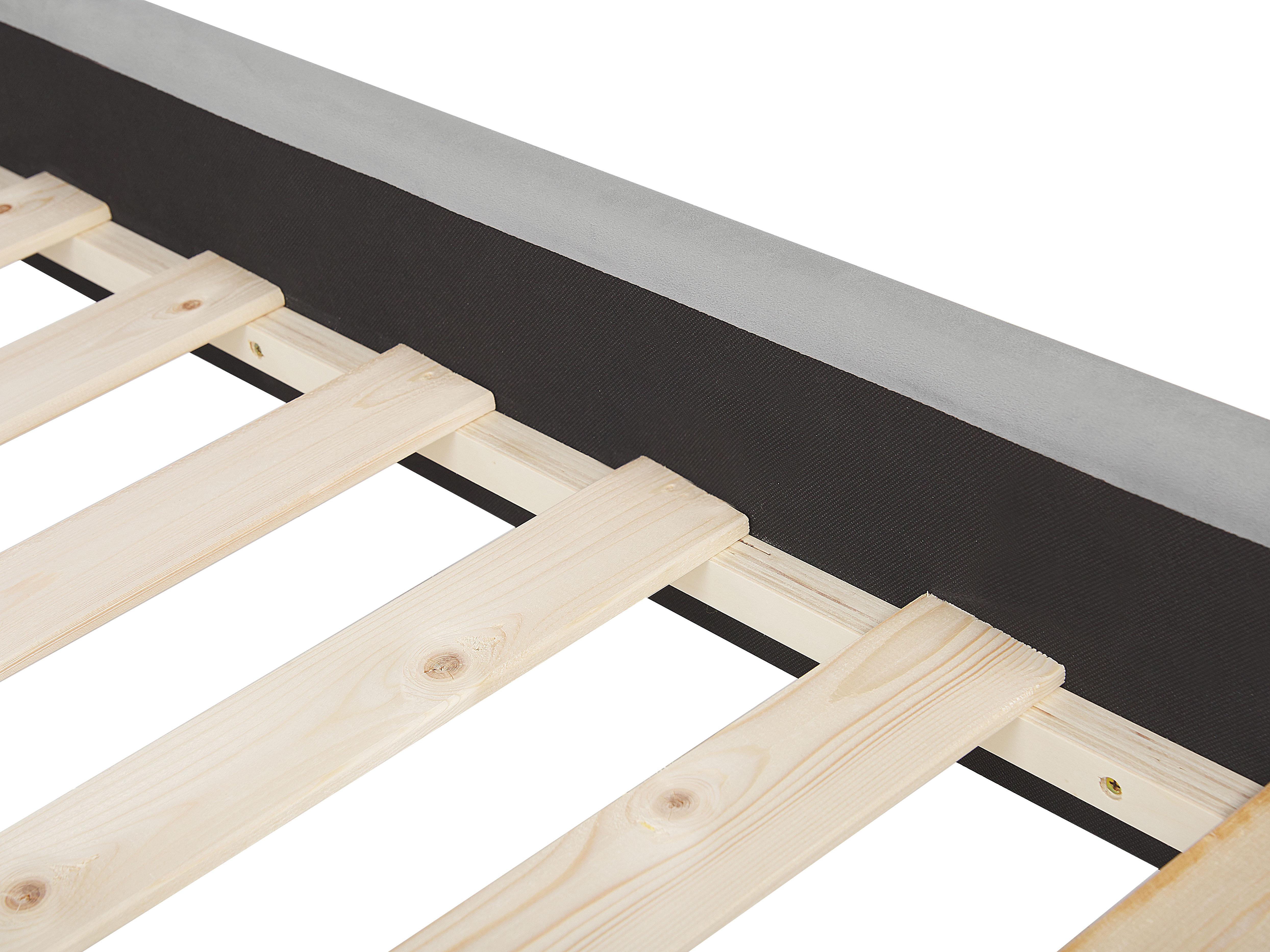 Bed Fluweel AVALLON 180 x 200 cm Grijs