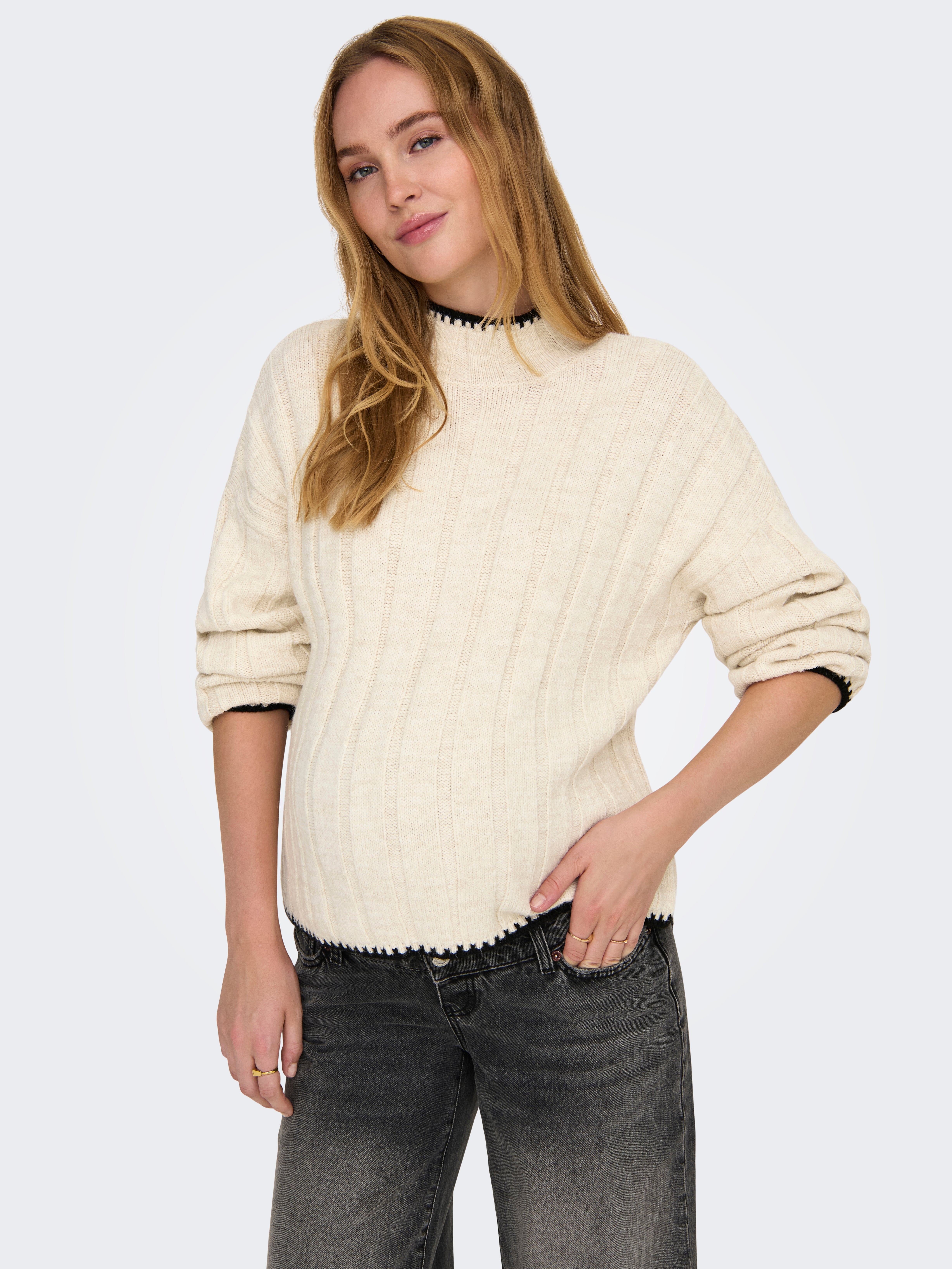 OLMCHICK Strickpullover Pumice Stone