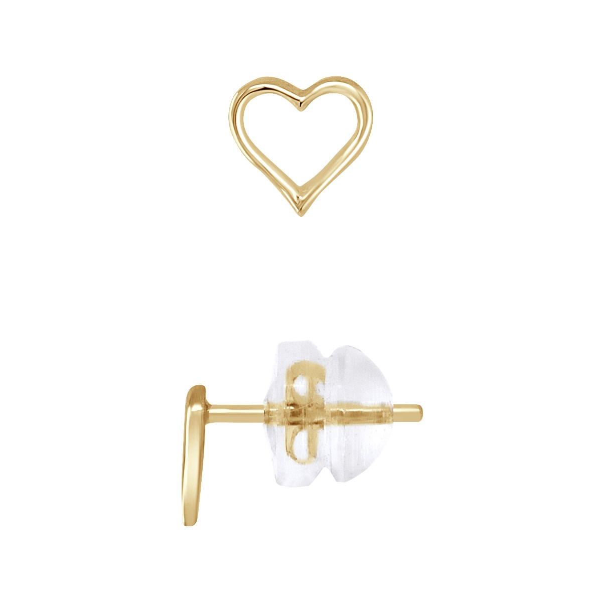 Boucles d'Oreilles COEUR AJOURÉ - Or Jaune