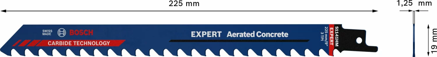 Bosch 2608900408 EXPERT Reciprozaagblad S1141HM Aerated Concrete