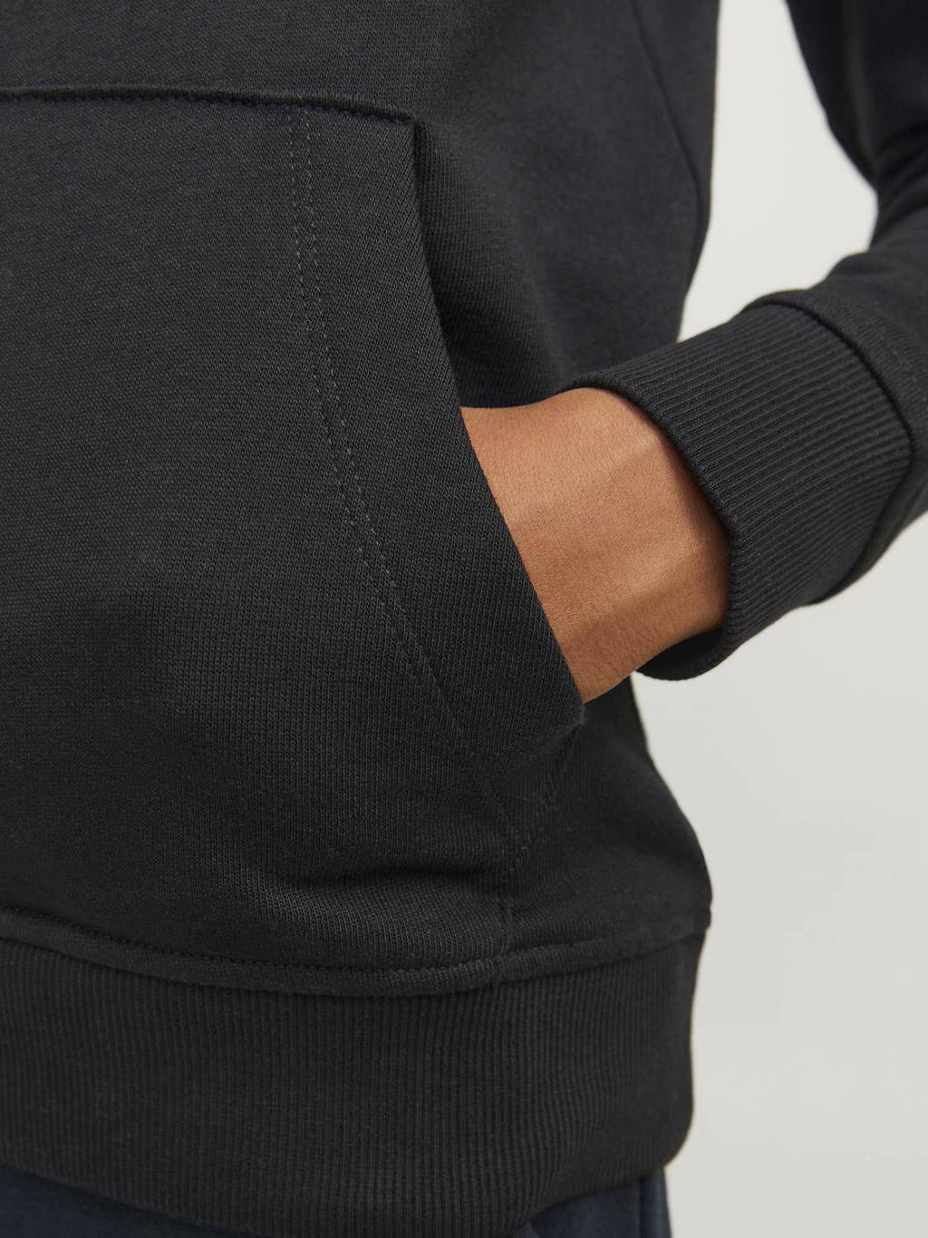 JACK & JONES hoodie JJESWIFT met printopdruk zwart