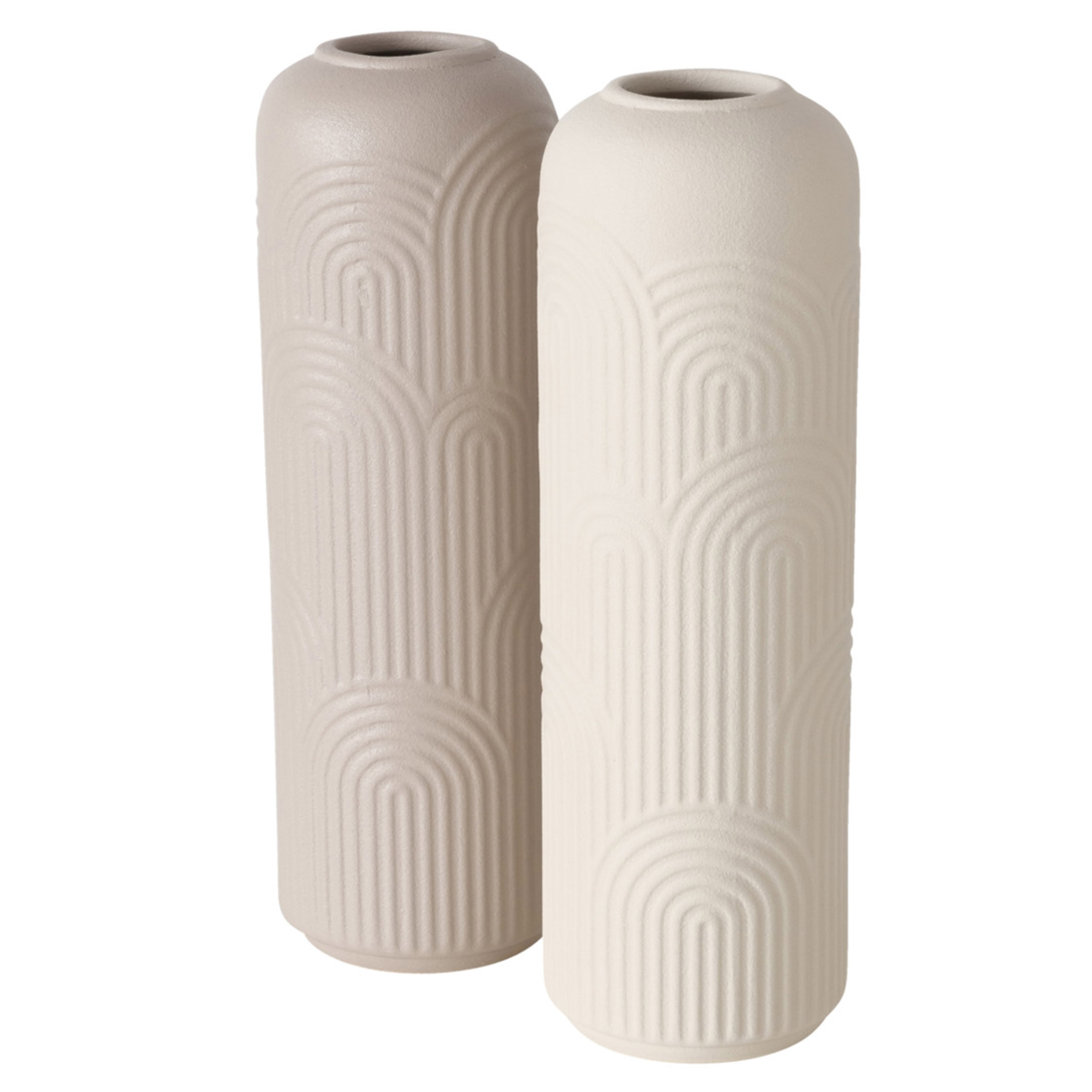 Vase - braun oder beige - sortiert - Steingut