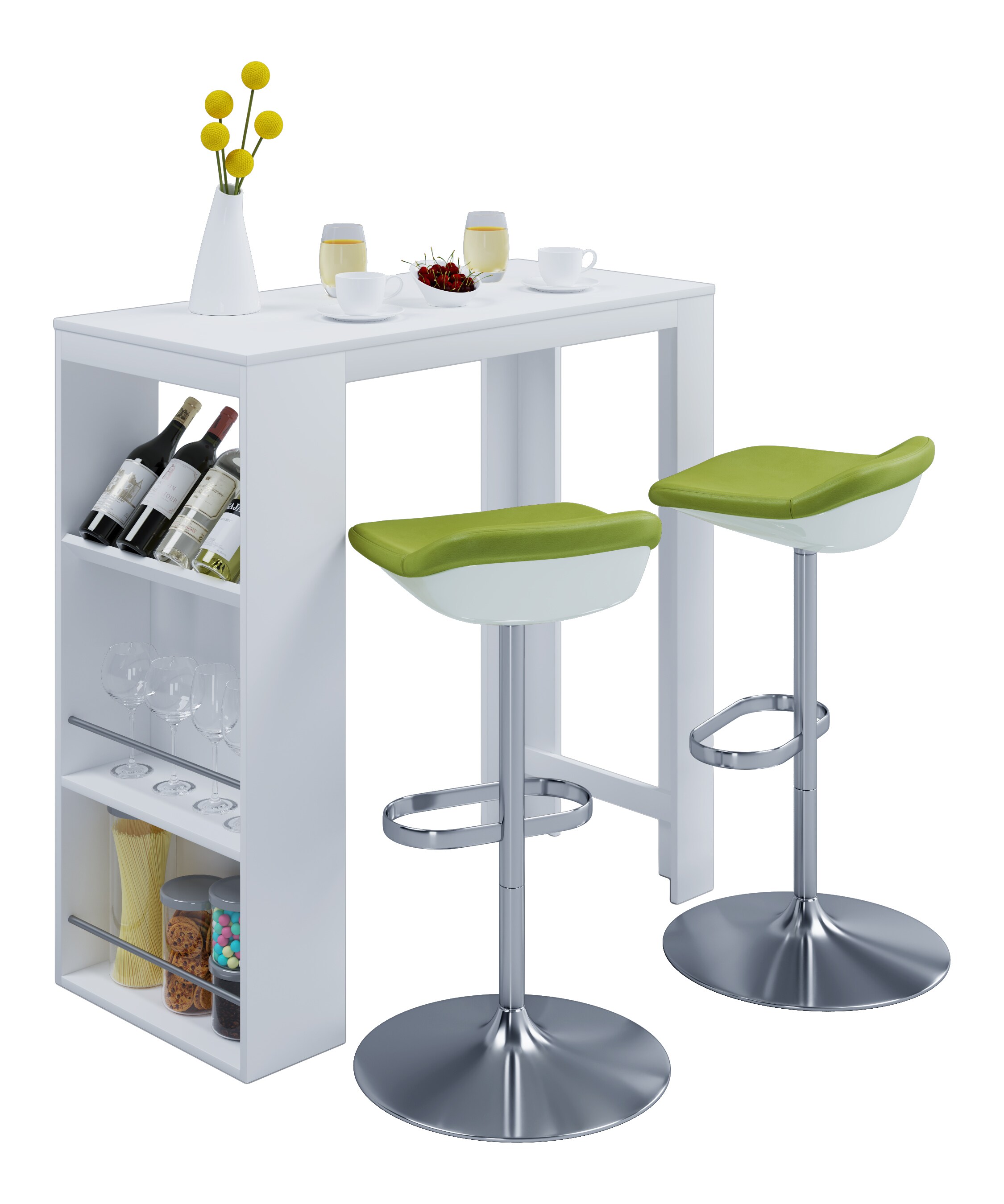 VCM Holz Bartisch Tresen Stehtisch Bistrotisch Bartresen hoher Tisch Oktola
