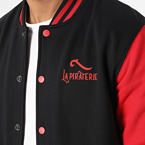 Veste Teddy LPNJF Noir Rouge