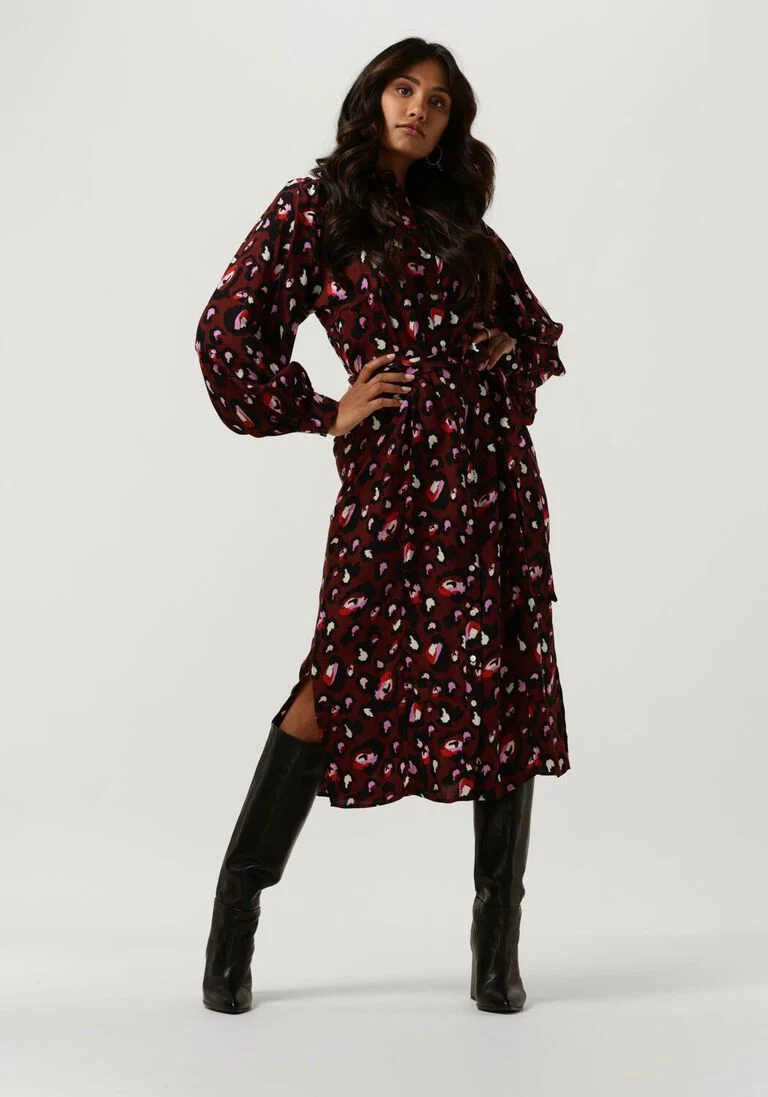 POM AMSTERDAM rode pom amsterdam maxi jurk dress 7056