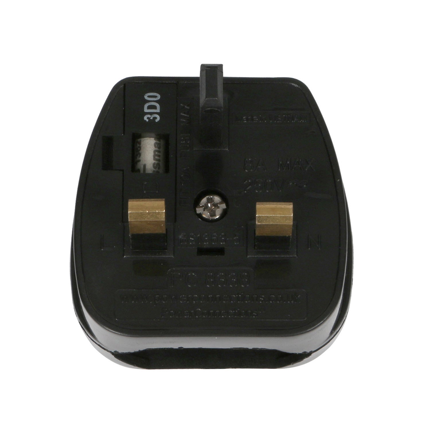 Powerconnections PC8338-BK-R-10A adapter Euro - UK