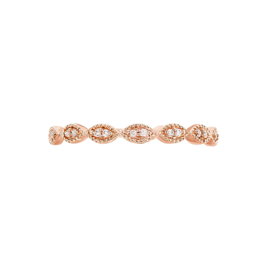 Bague Hestia Or Rose Oxyde De Zirconium