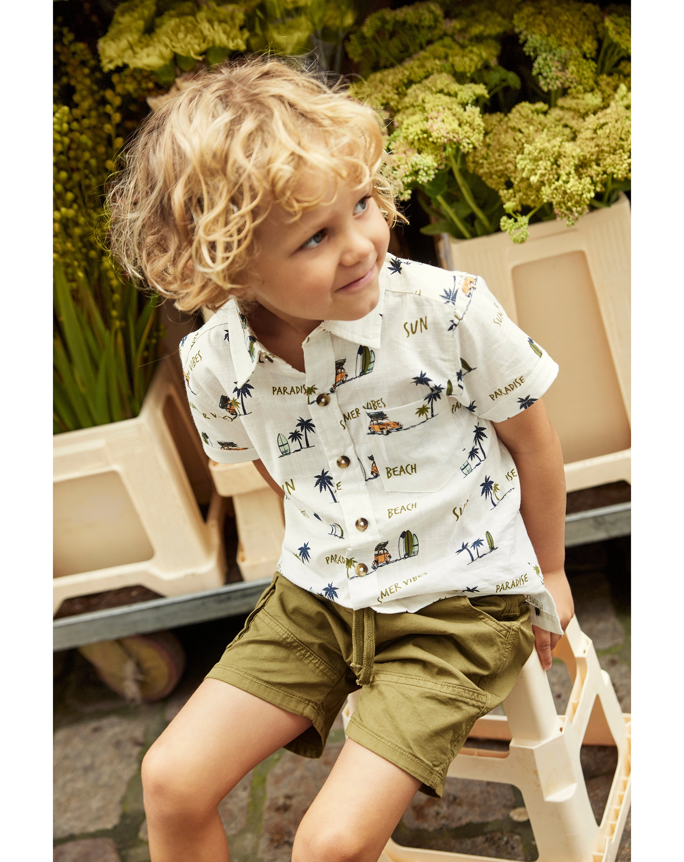 Cargo-Shorts TWILL in oliv