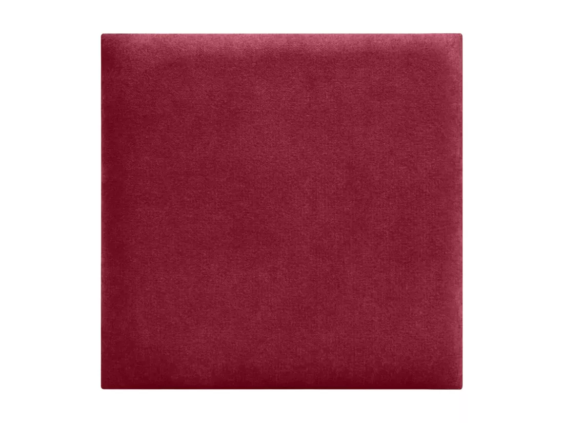 DHOME Lot de 8 Panneaux Rembourrés en Tissu Aqualine Autocollants pour Mur Acoustiques Absorbants Protection contre les Chocs (Rouge, 50x50cm, x8)