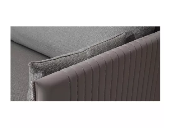 Canapé 2 places en tissu BOSEO - Taupe