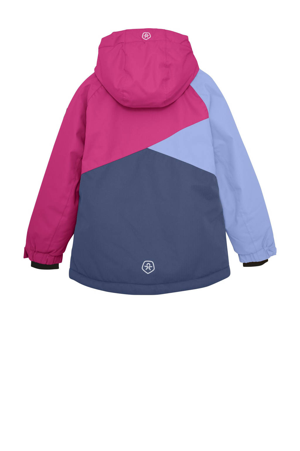 Color Kids ski-jack roze/lichtblauw/donkerblauw
