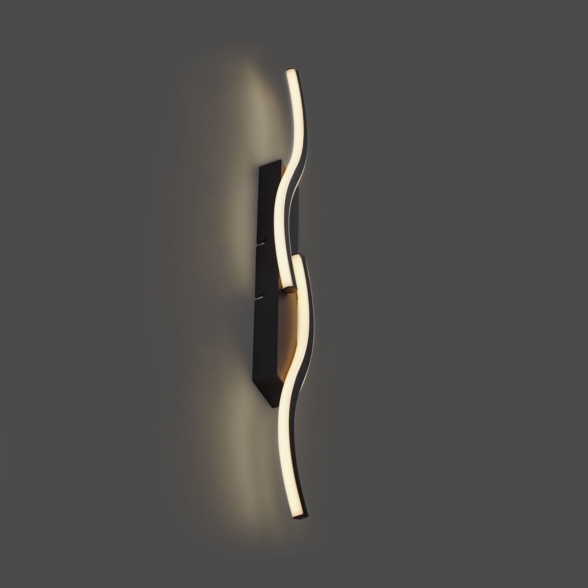 Design wandlamp zwart 3-staps dimbaar 2-lichts - Bummy