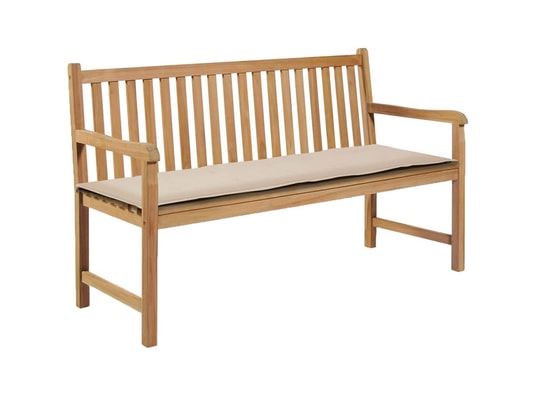 VIDAXL - Galette de chaise Coussin de banc de jardin crème 150 x 50 x 3 cm