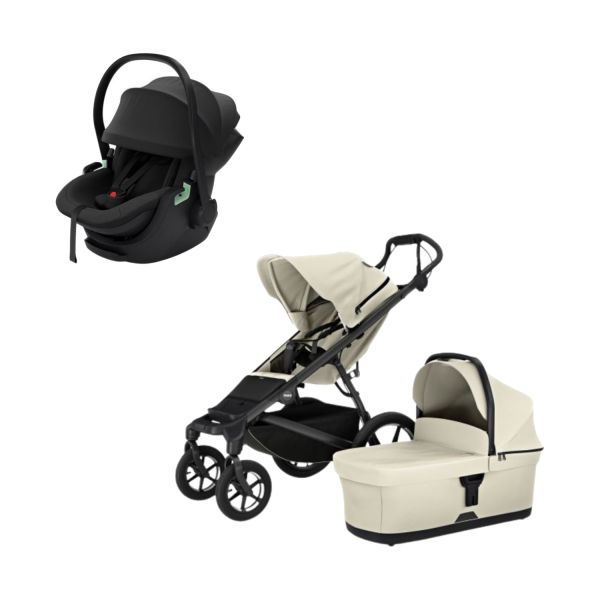Thule Urban Glide 4 Kinderwagen 3-in-1 - Beige | Thule Maple Autostoeltje - Beige