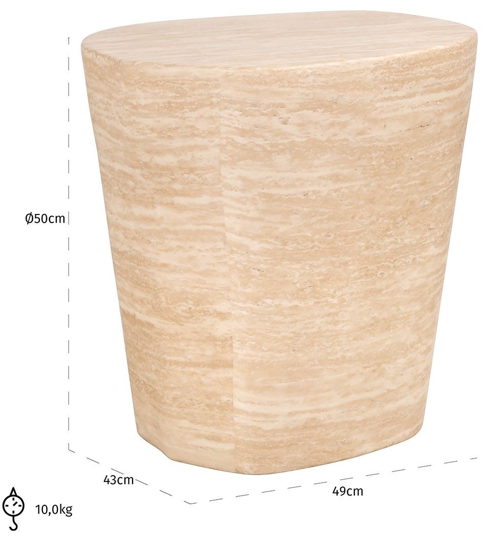 Bijzettafel 212248 Fictus B49 x D43 x H50 cm