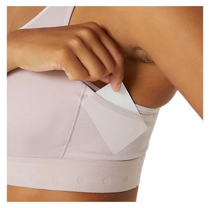 Brassière Asics Road Compression Rose Femme