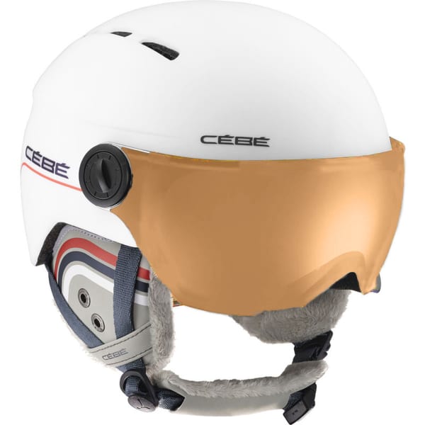 Casque de ski CEBE FIREBALL JUNIOR MATT RACING LINES WHITE