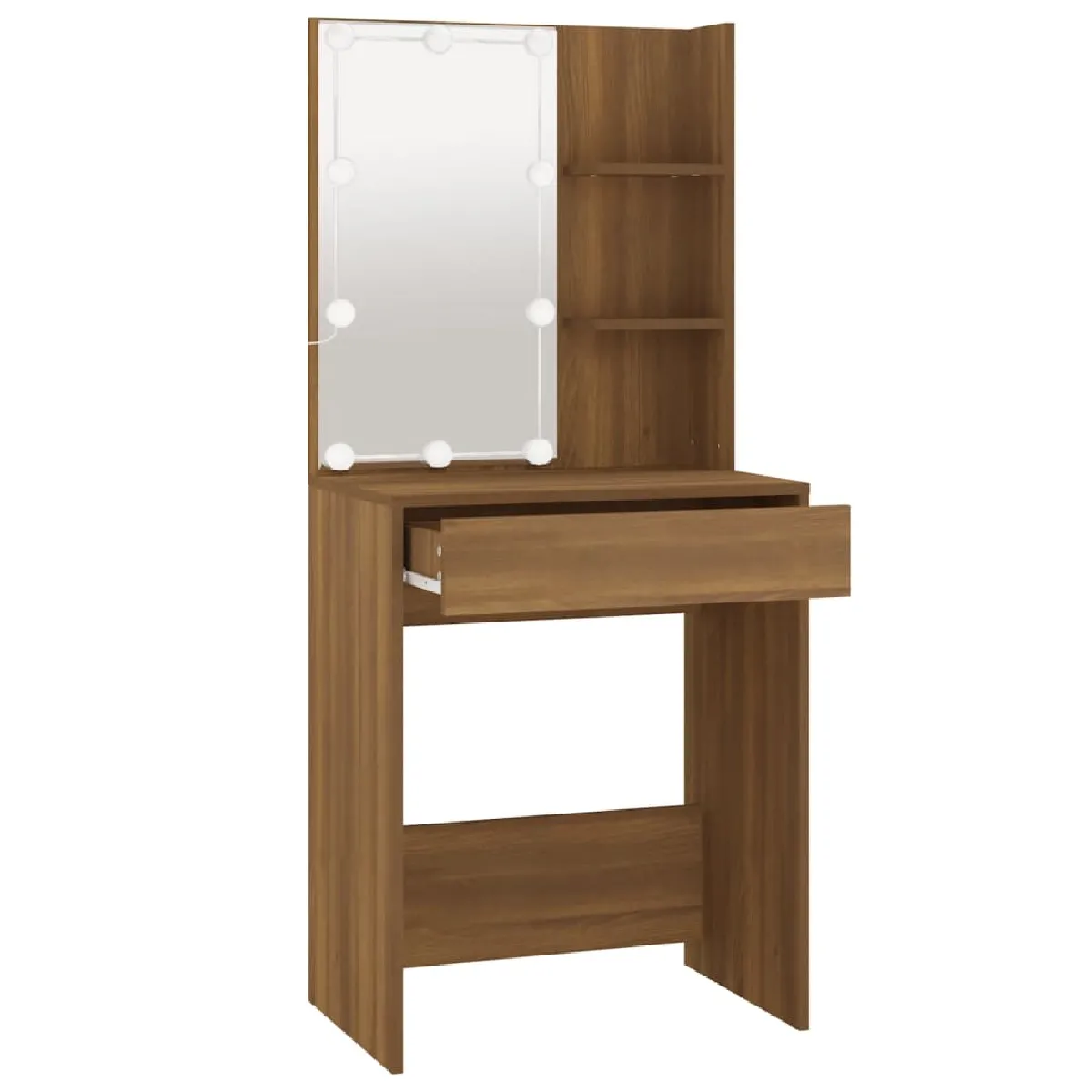Coiffeuse VIDAXL LED - Chêne Marron