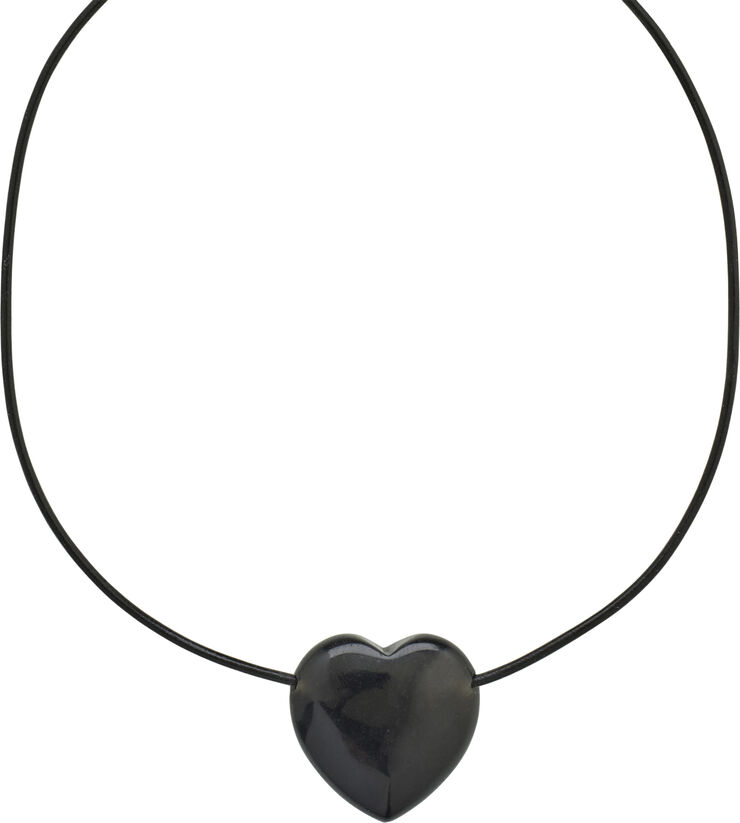Pilgrim STAY black agate necklace gold-plated Guld