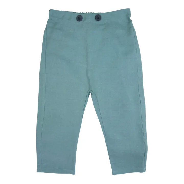 La Petite Collection Pantalon Lin Sirwal | Bleu