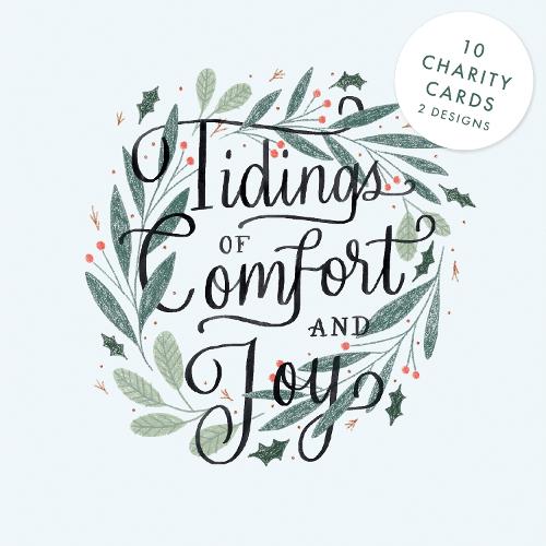 SPCK Charity Christmas Cards, Pack of 10, 2 Designs: Floral Foliage - SPCK Christmas Cards