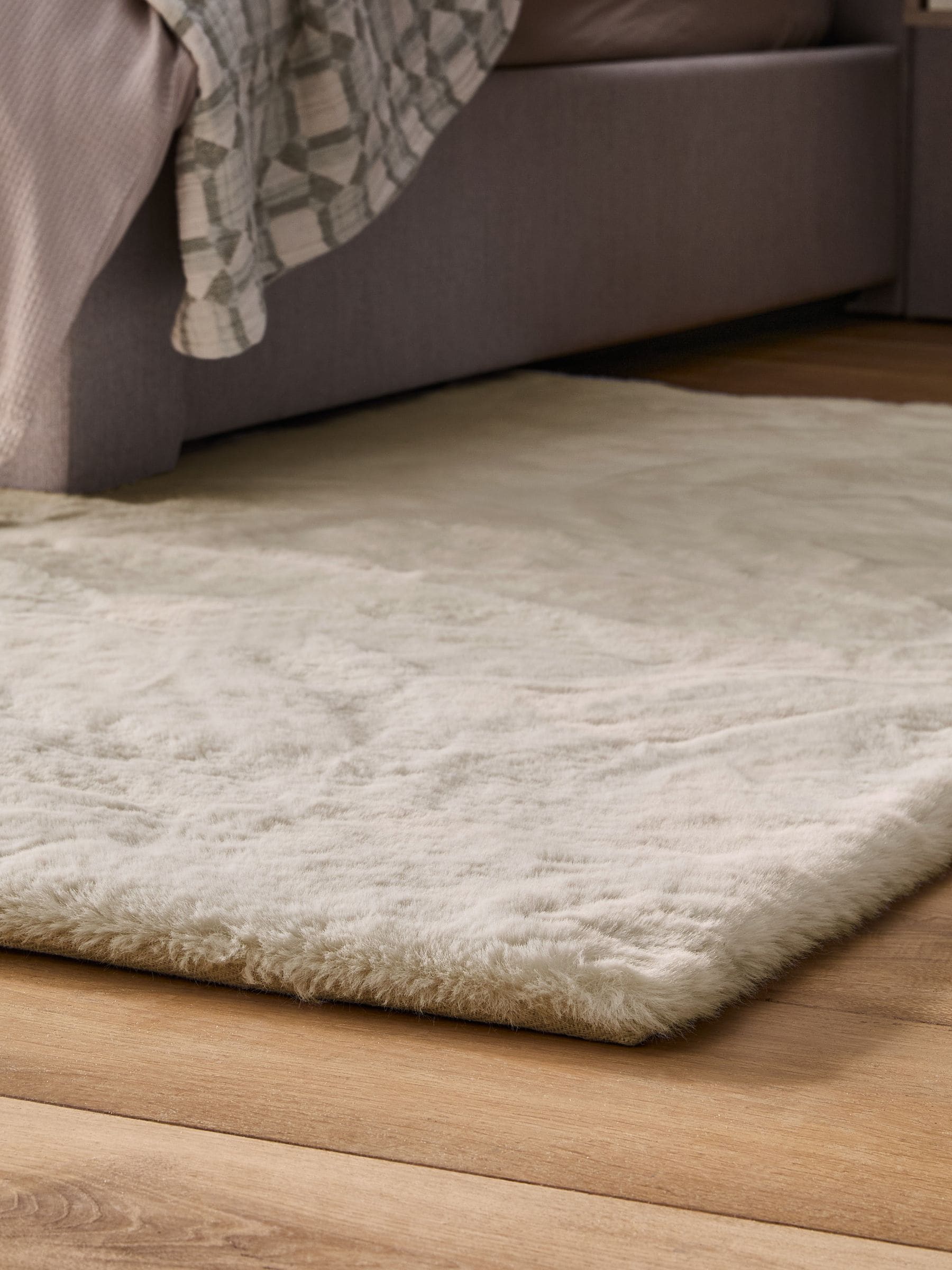 Pluche vloerkleed van imitatiebont
