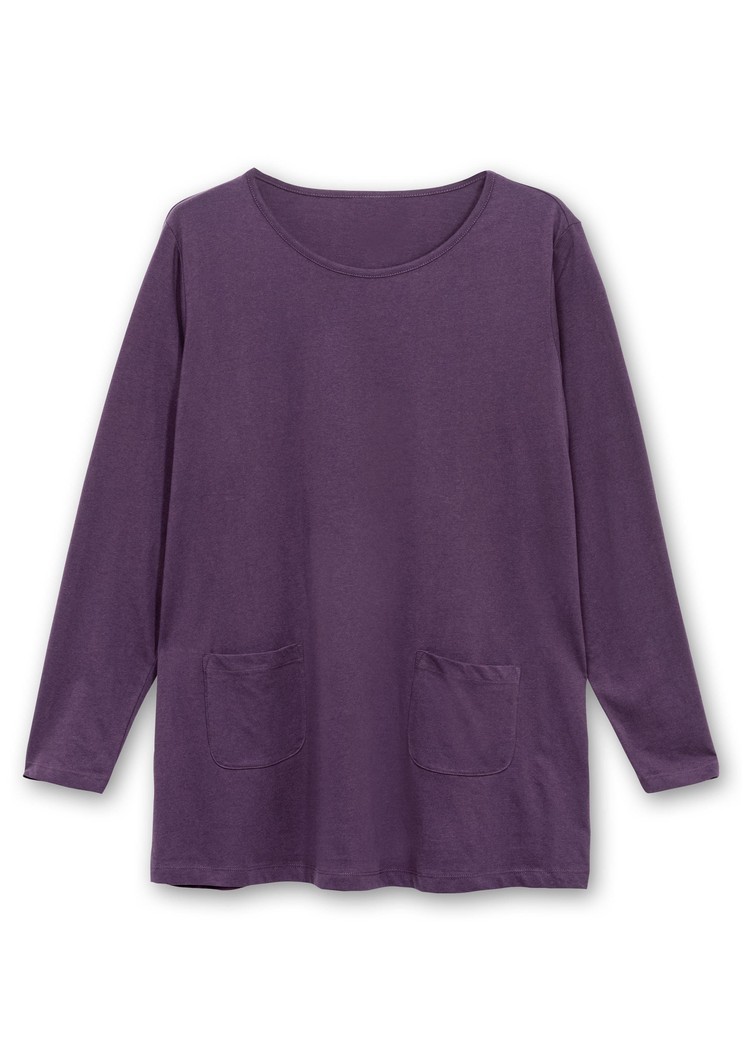 Longshirt mit aufgesetzten Taschen
