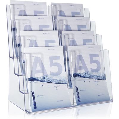Promocome - Présentoir multi-formats pour brochures A4, A5, 1/3 A4, A6