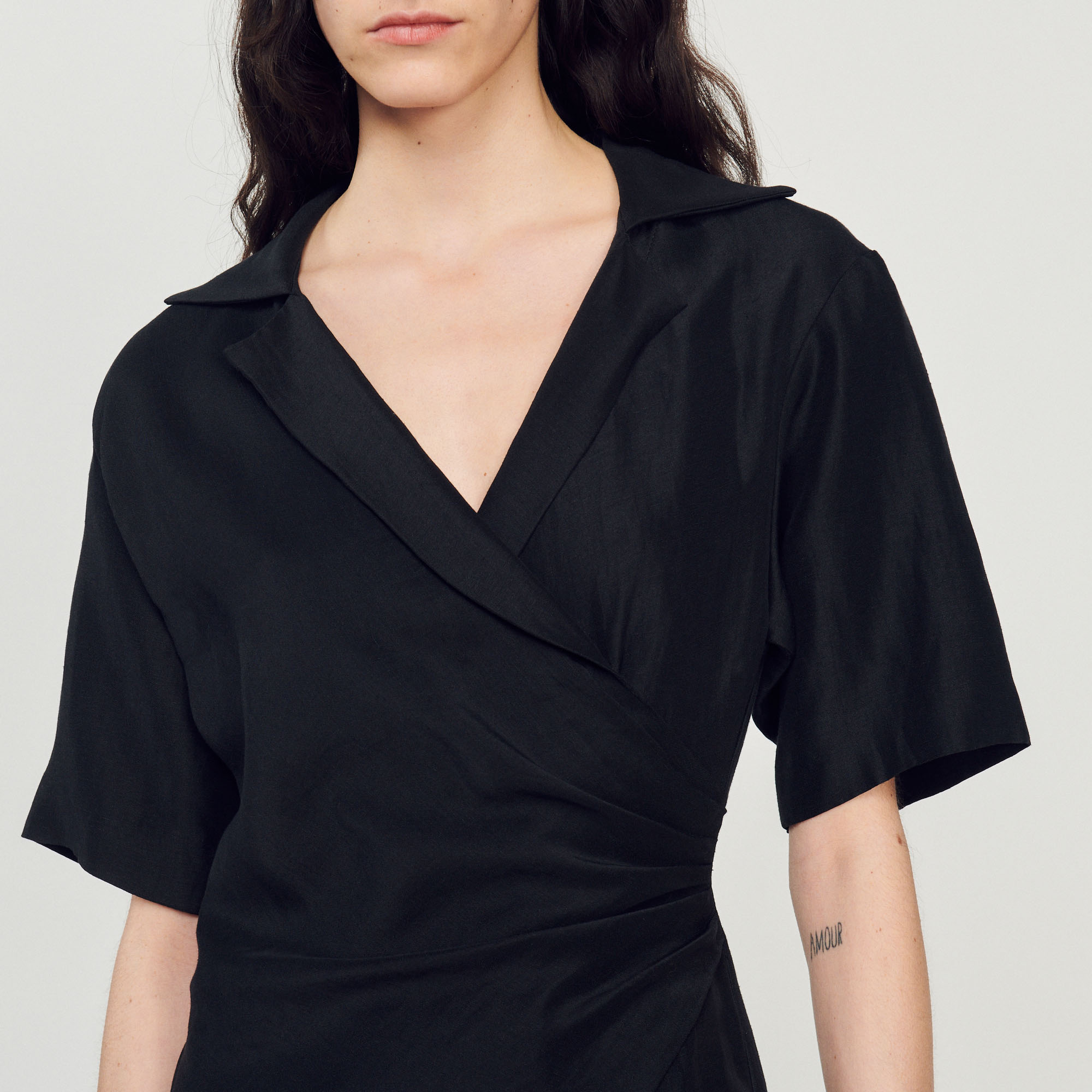 Robe drapee asymetrique