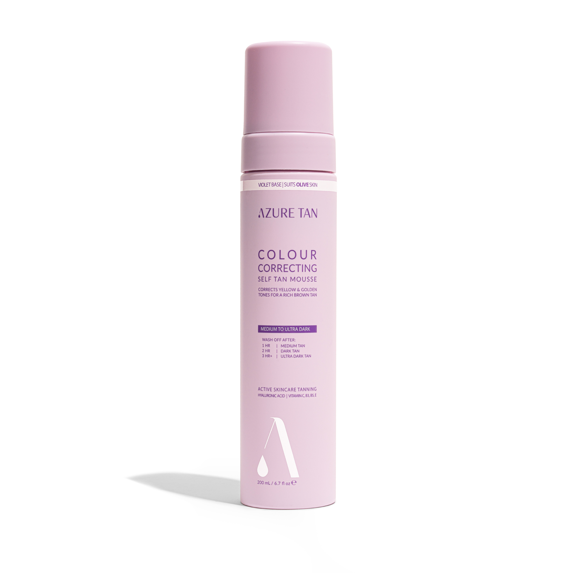 AZURE TAN Self Tan Mousse Violet Base Medium to Ultra Dark