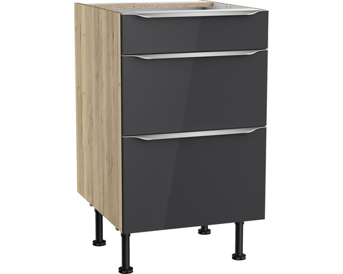 Optifit ladekast Linus984 BxDxH 50x58,4x87 cm antraciet glanzend, gedemonteerd
