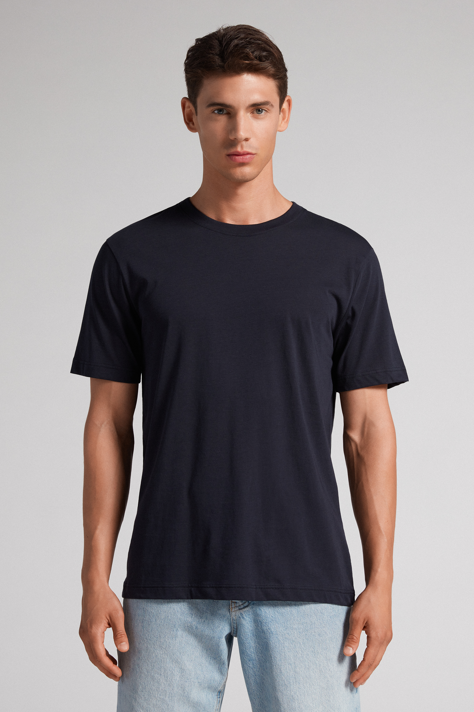 Camiseta de corte reto em algodão extrafino Supima®