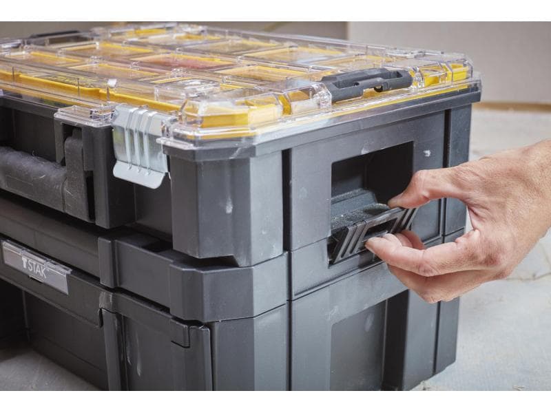 Stanley Fatmax Organizer TSTAK 10 Fächer Organizer mit transparentem Deckel