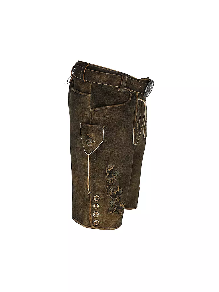 GWEIH & SILK Lederhose JULIAN braun