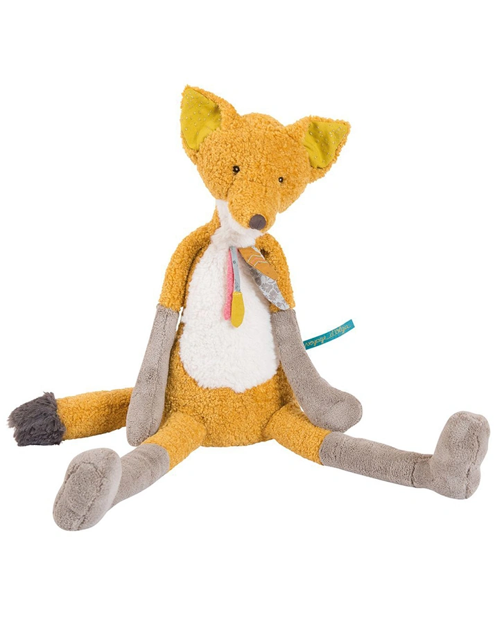 Kuscheltier LE VOYAGE D'OLGA – FUCHS CHAUSSETTE (56cm) in orange/grau