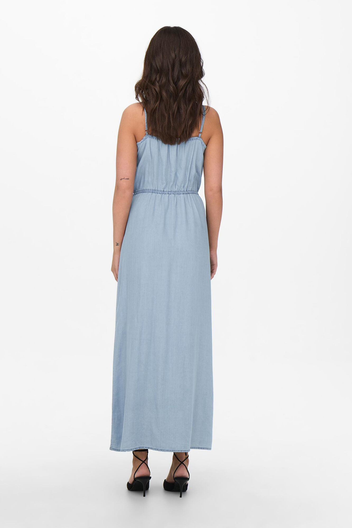 vestido longo de tencel