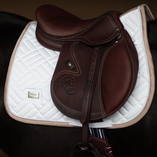 Zadeldek Equestrian Stockholm Modern White Sand Springen Wit-beige