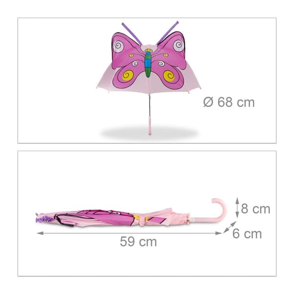 Paraply for barn med 3D-motiver