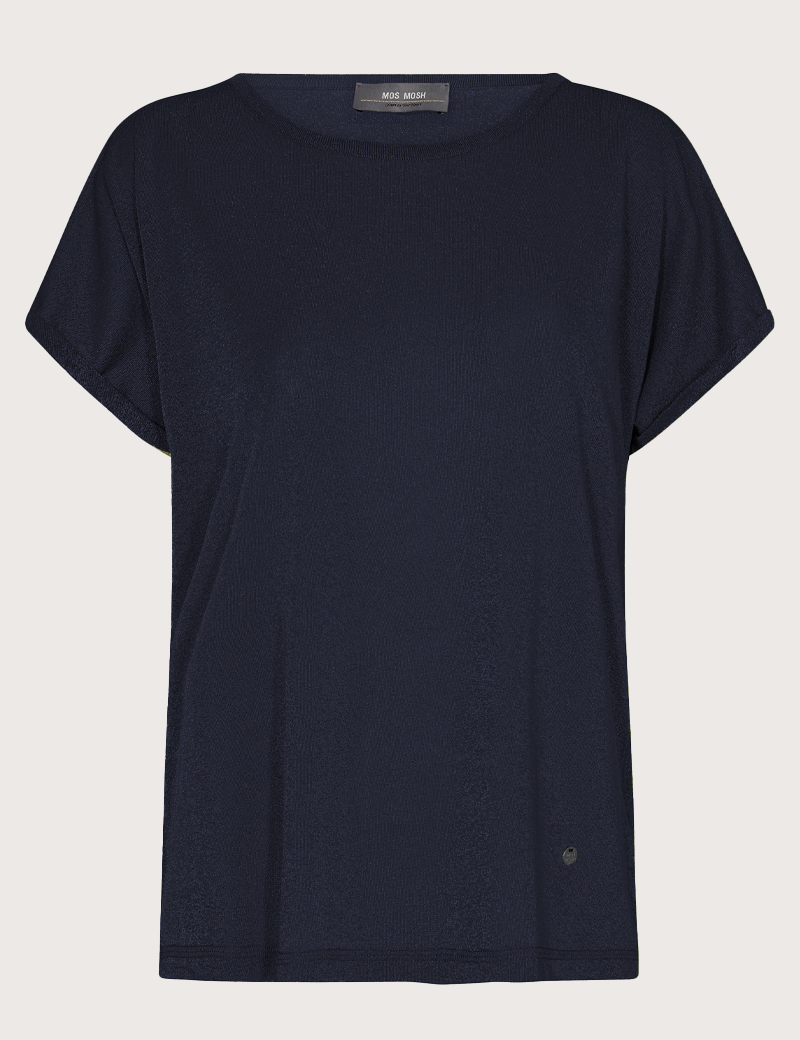 MOS MOSH TOP FEMME KAY LUREX MARINE