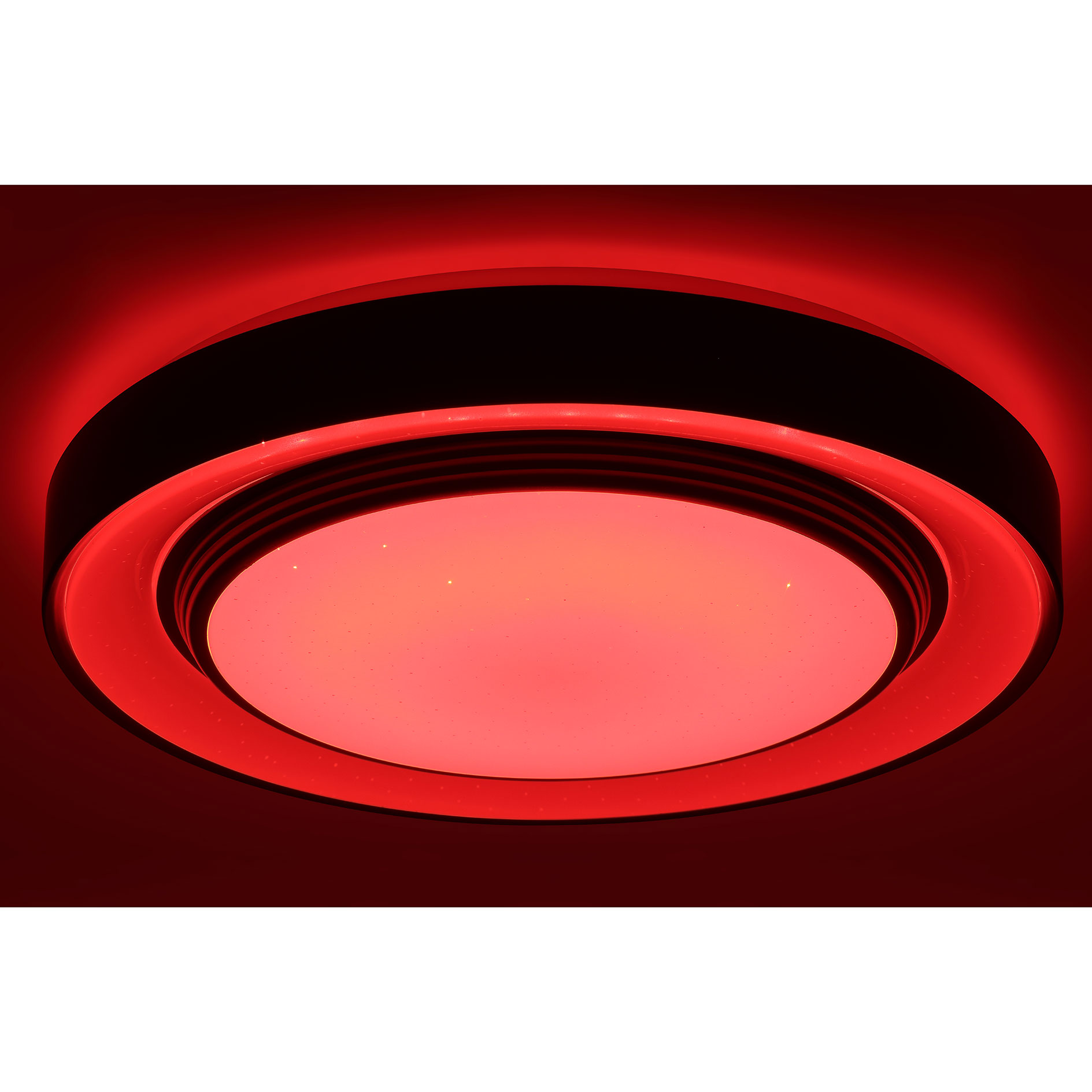 LAMPURA LED-RGB-Deckenleuchte - weiß-schwarz - mit Fernbedienung
