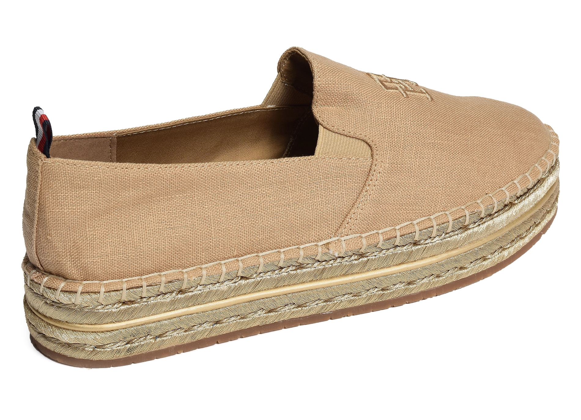 Th embroidered gold flatform 8061 beige or
