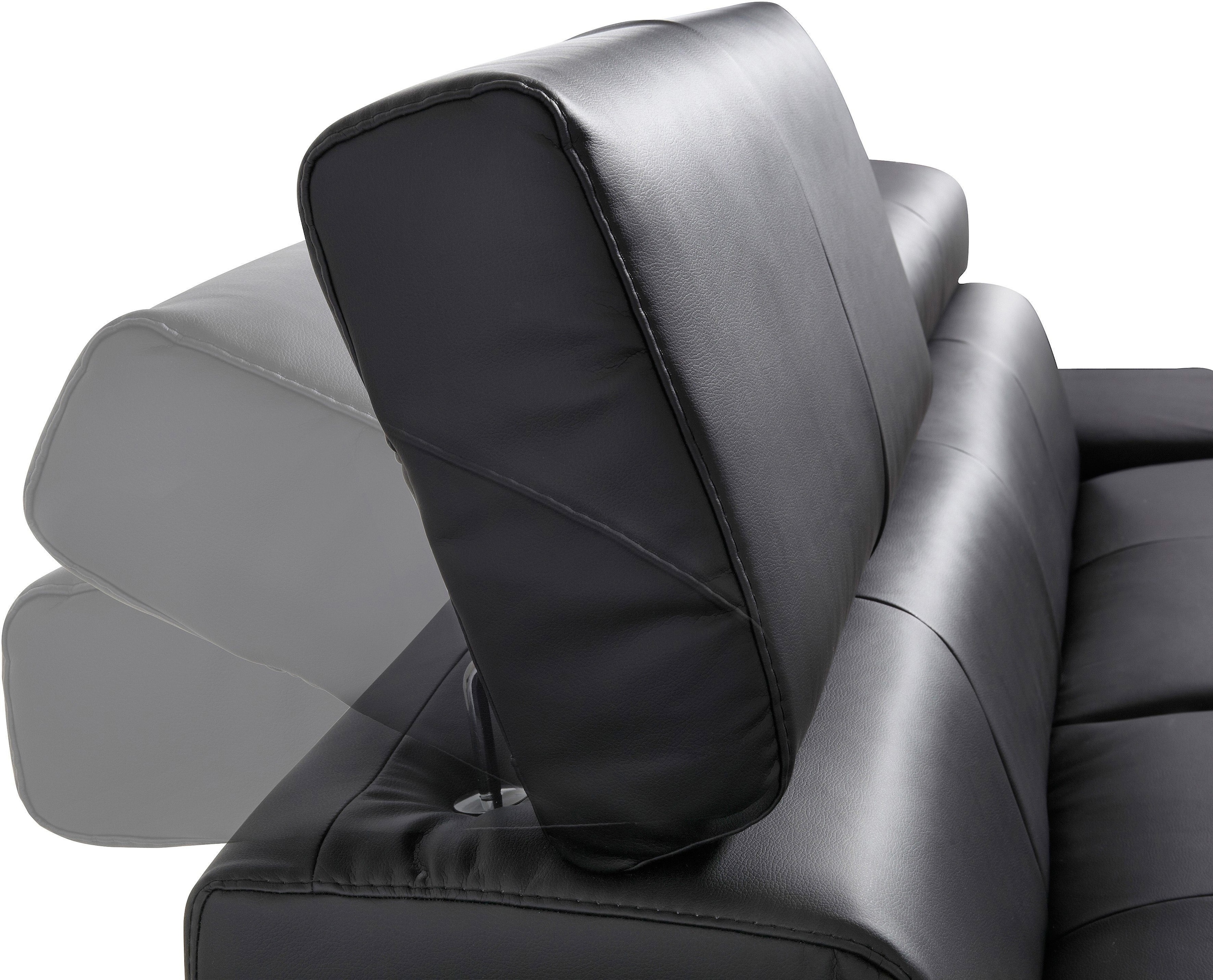 COTTA Polstergarnitur »Enterprise« Set,  Set bestehend aus: 2-Sitzer mit Kopfteilverstellung & Hocker