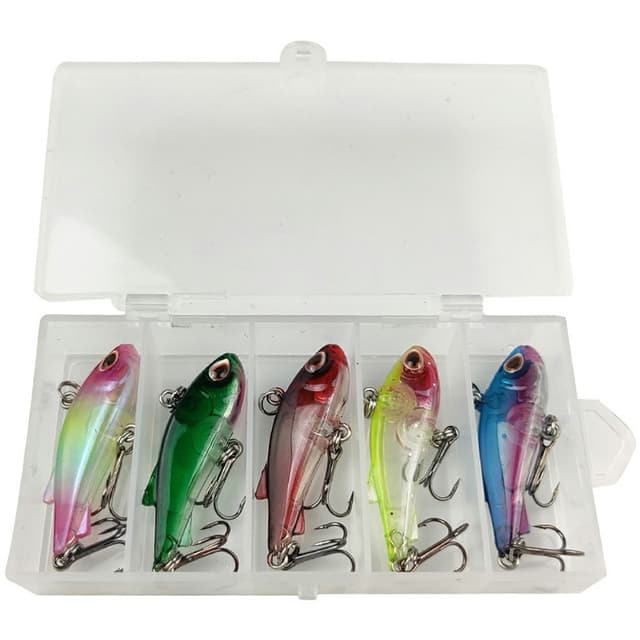 5 stk Fiskelokke naturtro svømning Synkende Minnow agn ferskvand saltvand