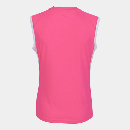 Camiseta sem mangas Joma Supernova II rosa fluorescente e branca