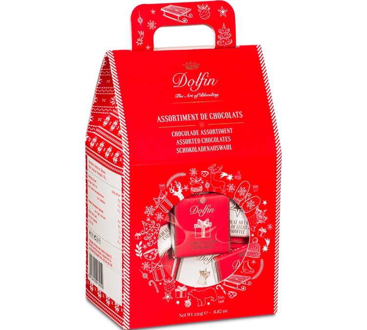 Boîte assortiment Winter DOLFIN - Napolitain 6 saveurs 250g
