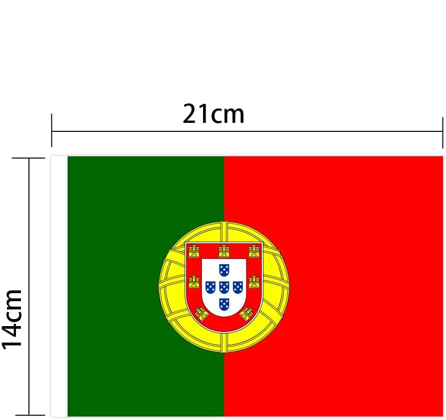 (10m) Stoff Flaggen Girlande Fussball EM Party Deko Accessoire Fahnen Banner - Portugal