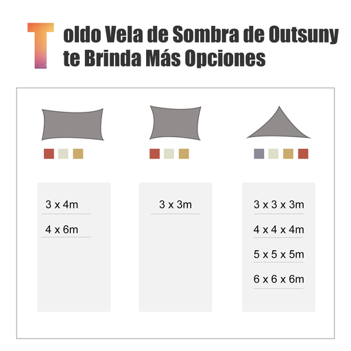 Outsunny Toldo Vela Triangular De Tela Gris 5m Para Camping